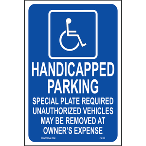 Massachusetts Accessible Parking sign with handicap symbol and Special Plate Required unauthorized vehicle removal text printed on durable rust-resistant aluminum for outdoor ADA compliance