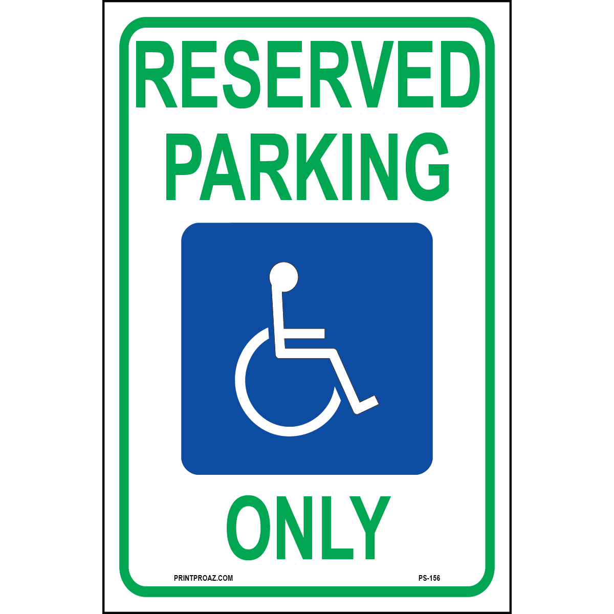 Michigan Accessible Parking sign with handicap symbol printed on durable rust-resistant aluminum for outdoor ADA compliance and handicap parking designation