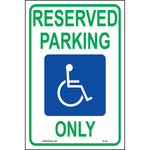 Michigan Accessible Parking sign with handicap symbol printed on durable rust-resistant aluminum for outdoor ADA compliance and handicap parking designation