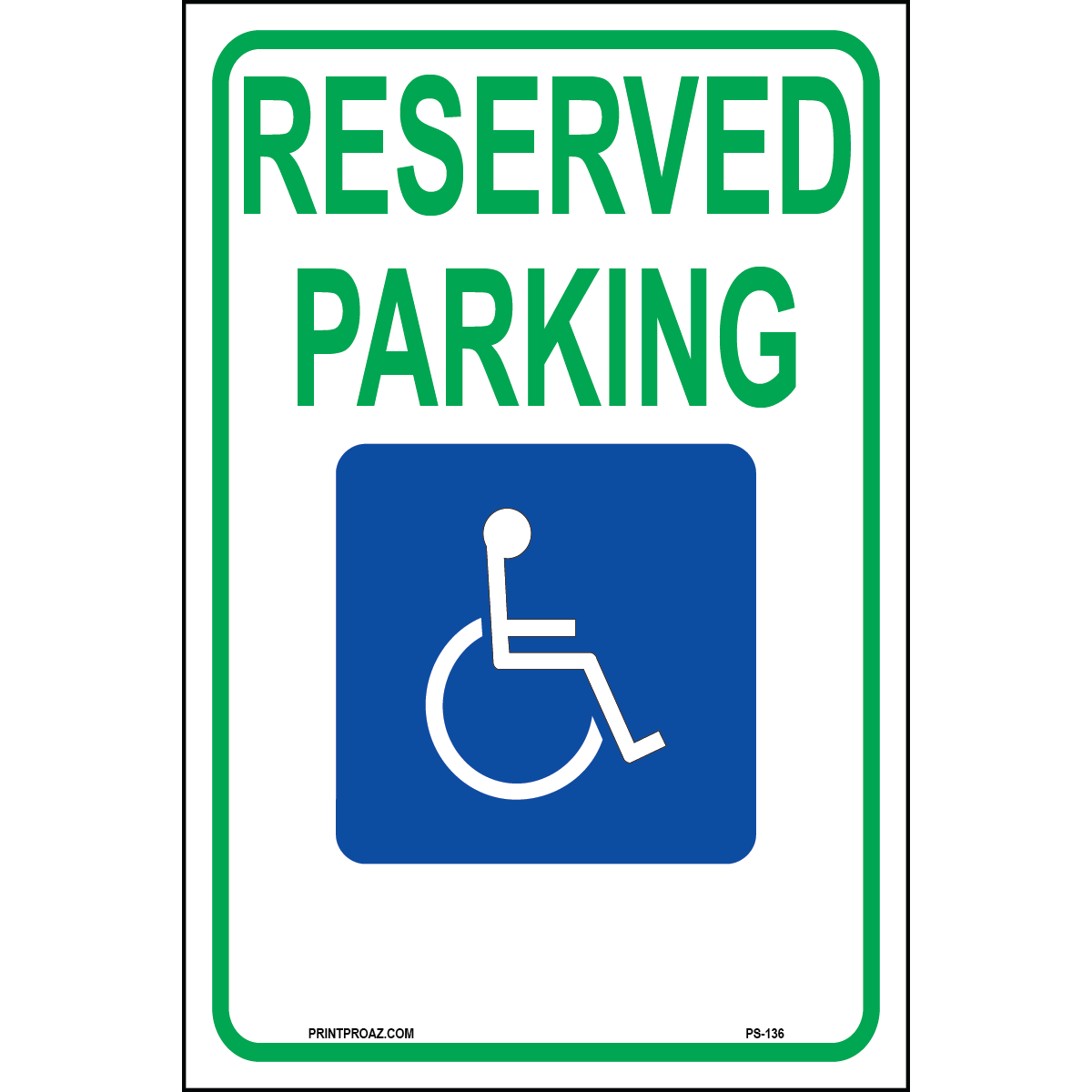 MUTCD Accessible Parking sign with handicap symbol printed on durable rust-resistant aluminum for outdoor ADA and traffic control compliance