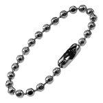 Stainless steel beaded chain tag fasteners