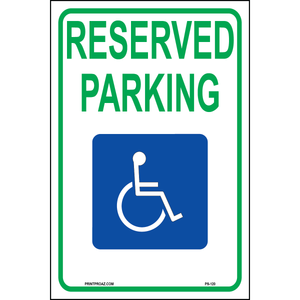Texas Accessible Parking sign with handicap symbol printed on durable rust-resistant aluminum for outdoor ADA compliance and handicap parking designation