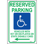 Wisconsin Accessible Parking sign with handicap symbol, state eligibility text, and left arrow printed on durable rust-resistant aluminum for outdoor ADA compliance