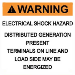 4X4- Aluminium Electric Shock Hazard Distributed Generation M-003
