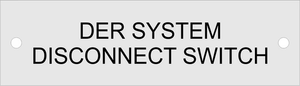 1x3.5 Aluminum DER System Disconnect Switch M-009