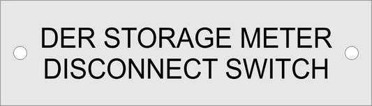 1x3.5 Aluminum DER Storage Meter Disconnect Switch M-012