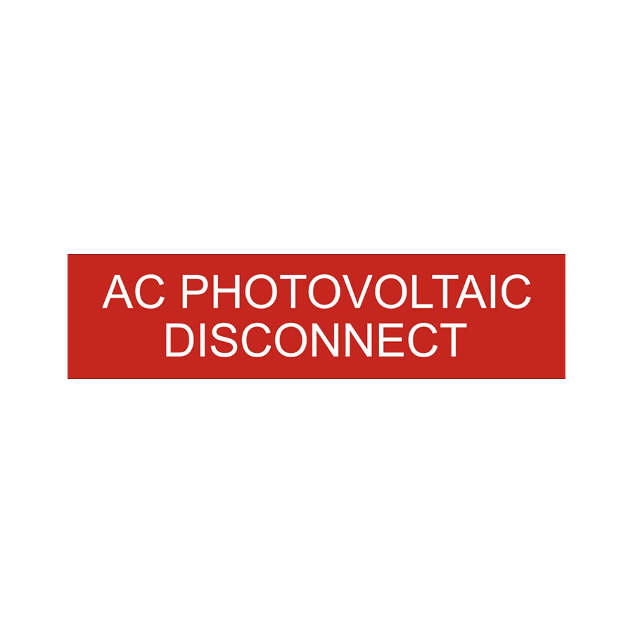 AC Photovoltaic Disconnect Sticker