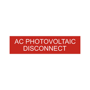AC Photovoltaic Disconnect Sticker