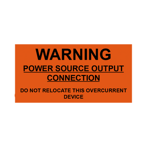 Power Source Output Connection