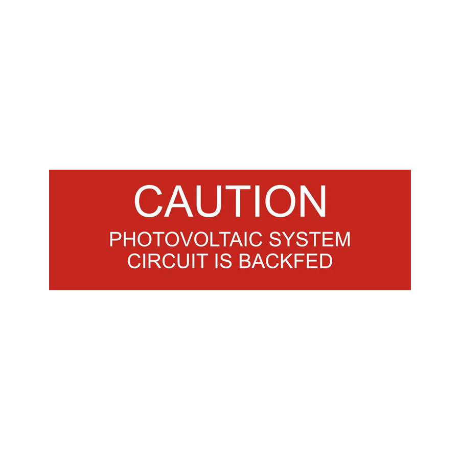 Caution Photovoltaic System Circuit Is Backfed - PV-028