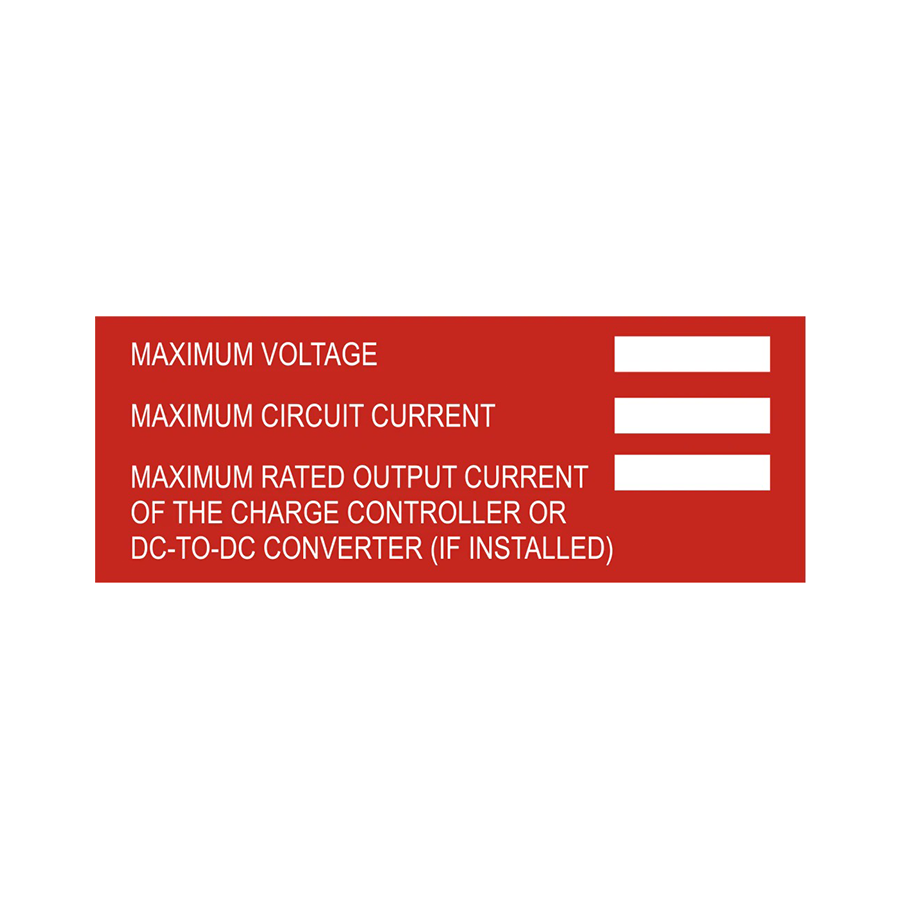 Rated Output Current Label | Maximum Voltage Label | Print Pro AZ