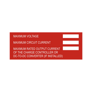 Rated Output Current Label