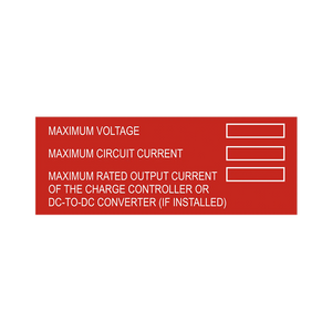 Maximum Voltage Maximum Circuit Current Maximum Rated Output Current - PV-038 