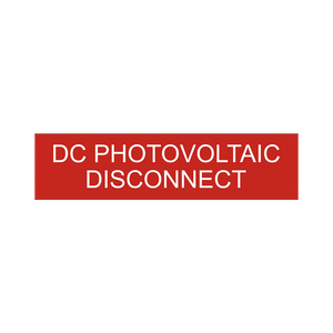 DC Photovoltaic Disconnect Label