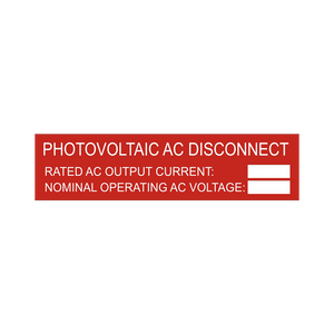 AC Disconnect Labels