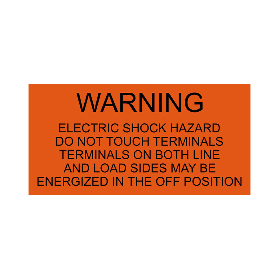  Warning Electric Shock Hazard - PV-053