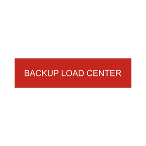 Backup Load Center Sticker