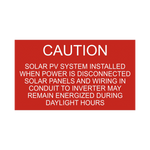 Caution Solar PV System Installed - PV-090