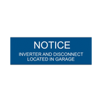 Notice Inverter and Disconnect Located In Garage - PV-104 