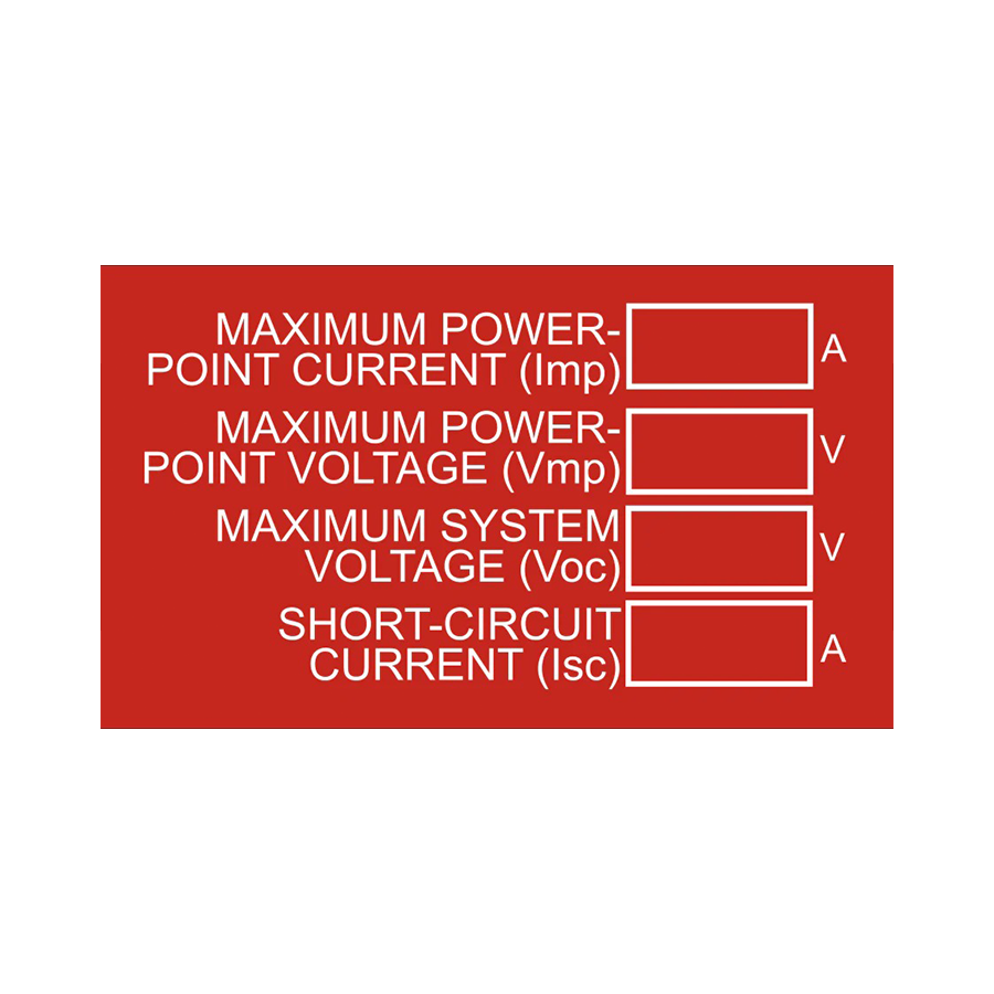 Maximum Power Point Current (Imp) - PV-105 