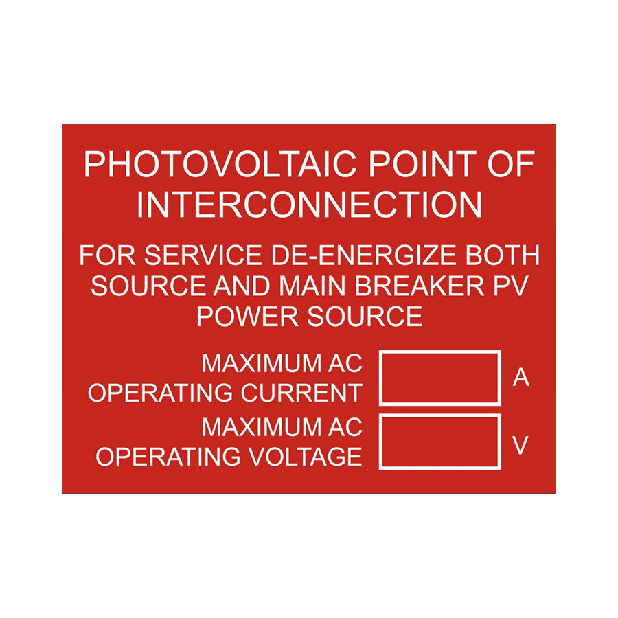 Photovoltaic Point of Interconnection PV-106 