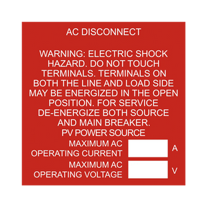 AC Disconnect PV-111 