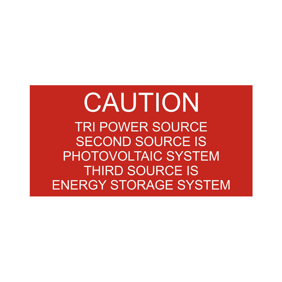 Caution Tri Power Source PV-116