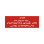 Notice Solar Equipment, PV-125