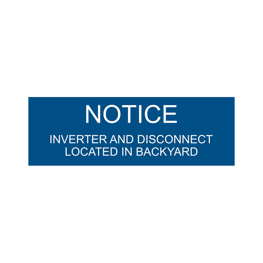 Notice Inverter And Disconnect Located In Backyard PV-126 