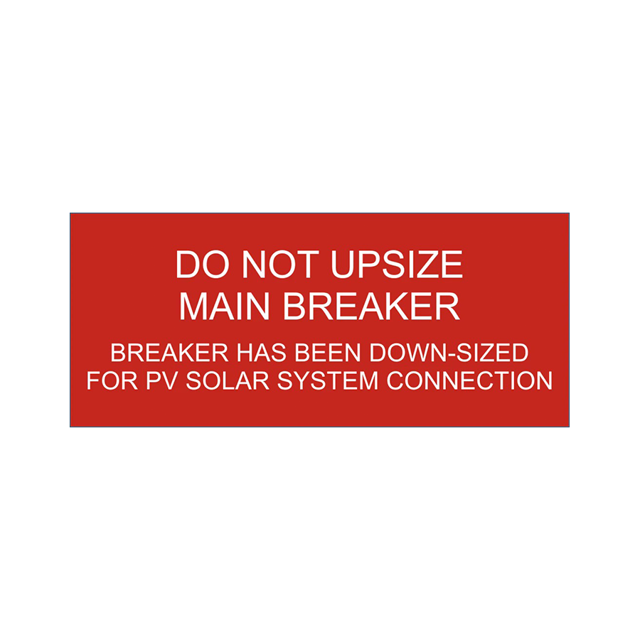 Main Breaker Sticker