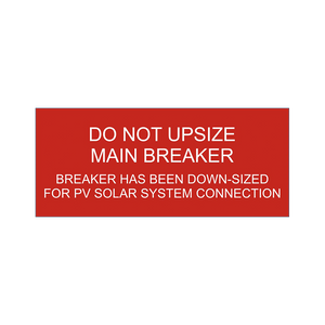 Main Breaker Sticker