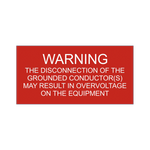Warning The Disconnection Of The Grounded Conductor(s) PV-135 