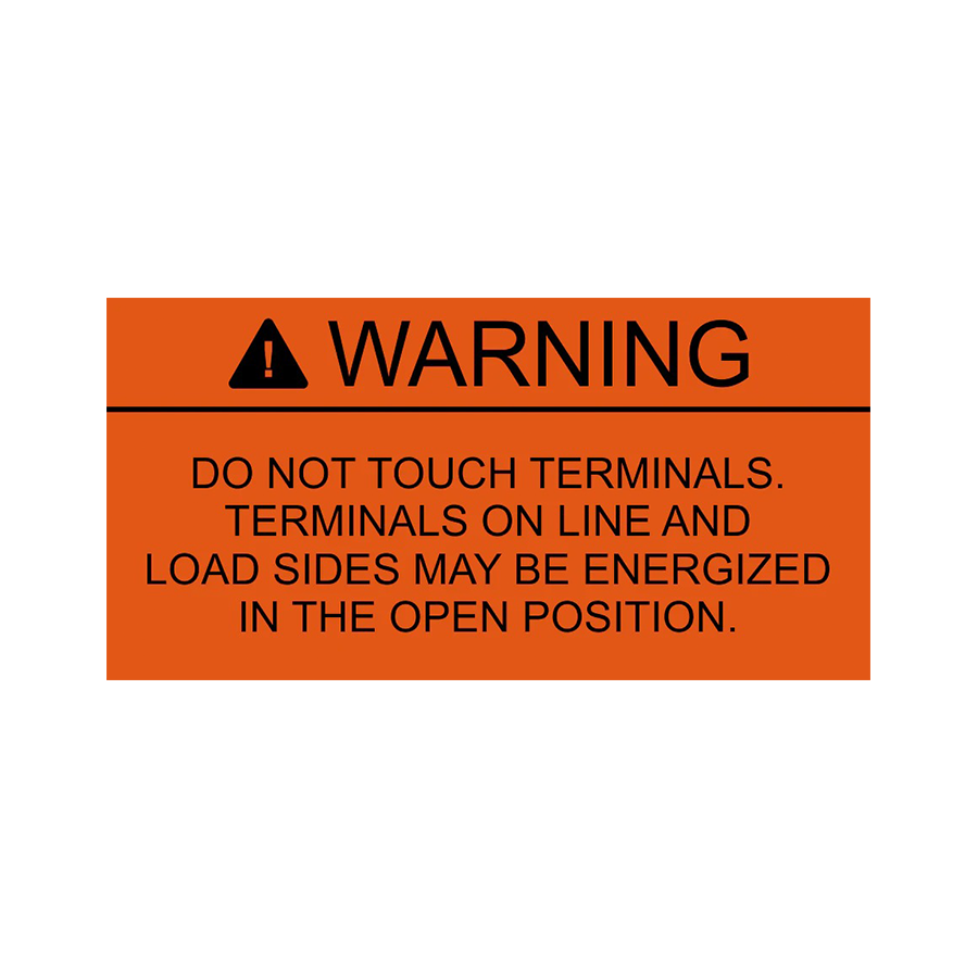 Warning Do Not Touch Terminals PV-138