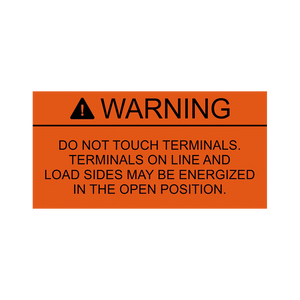 Warning Do Not Touch Terminals PV-138