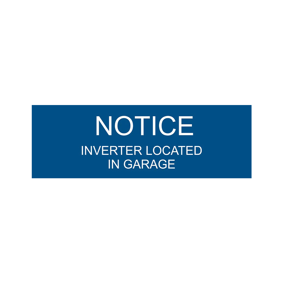 Notice Inverter Located In Garage PV-142