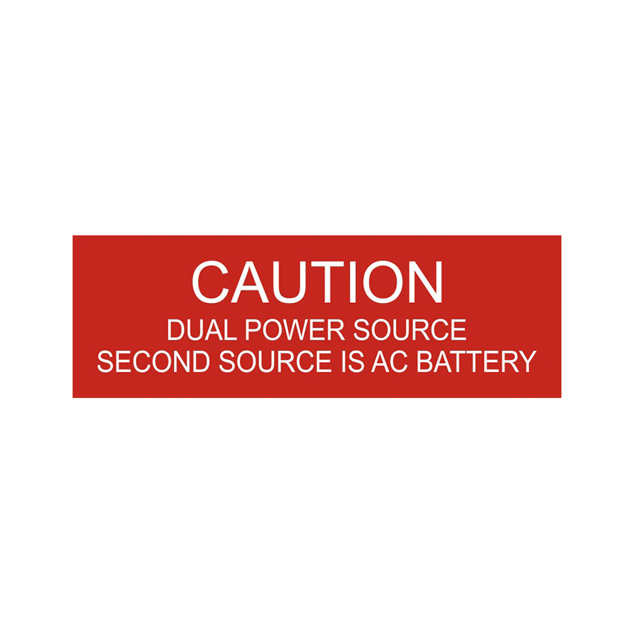 Caution Dual Power Source PV-155