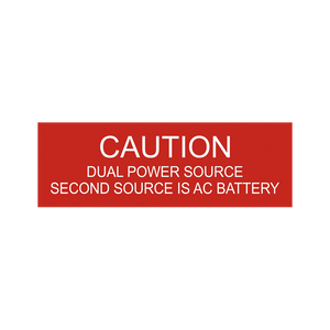 Caution Dual Power Source PV-155