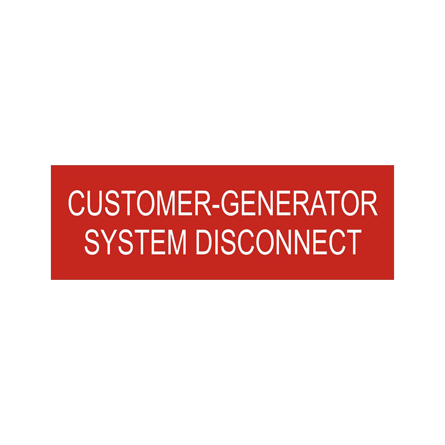 Customer-Generator System Disconnect PV-157