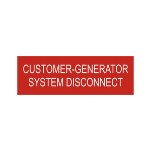 Customer-Generator System Disconnect PV-157