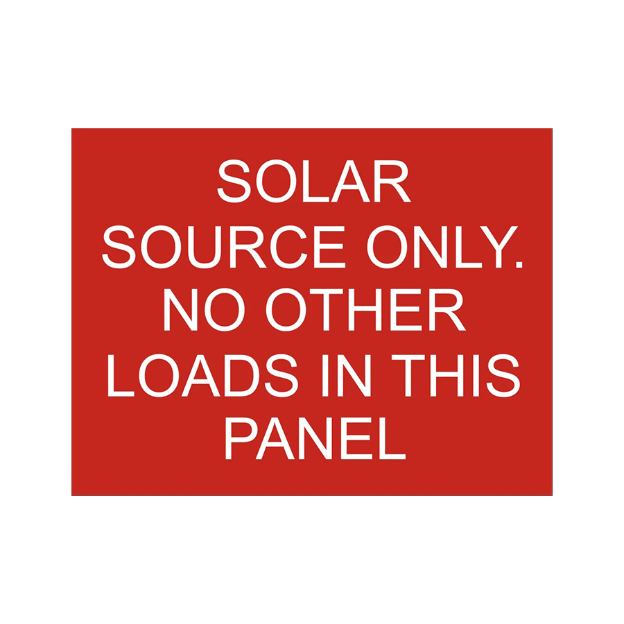 Solar Source Only No Other Loads In This Panel PV-158