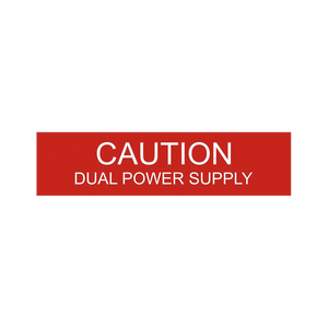 Caution Dual Power Supply