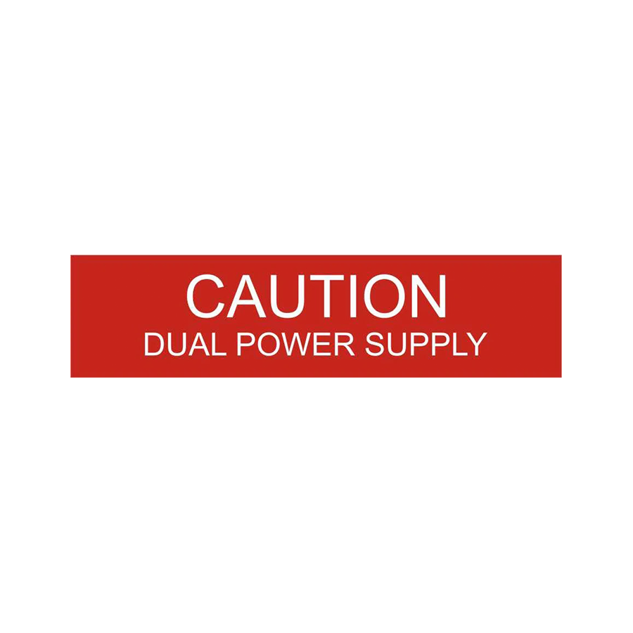 Caution Dual Power Supply