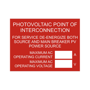 Photovoltaic Point of Interconnection PV-165 