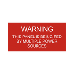 Warning This Panel Is Being Fed PV-169