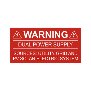 Warning Dual Power Supply PV-173