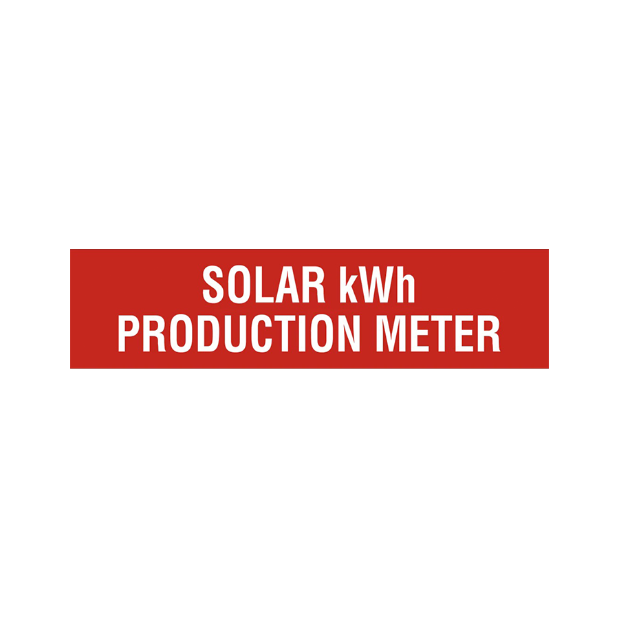 Solar kWh Production Sticker