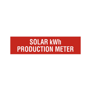 Solar kWh Production Sticker