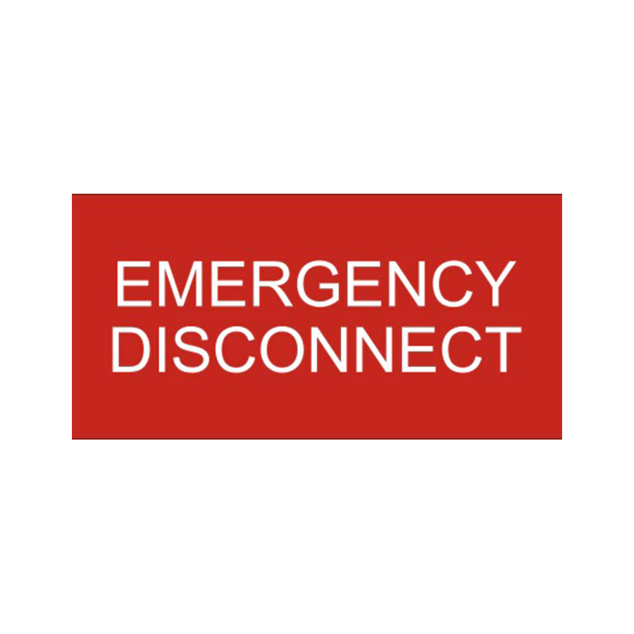 Emergency Disconnect Stickers