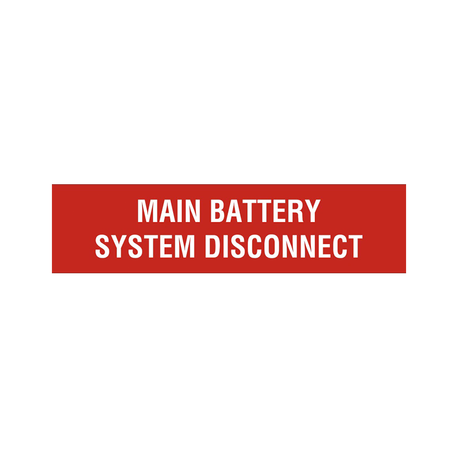 Battery Disconnect Sticker