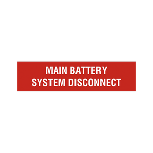 Battery Disconnect Sticker